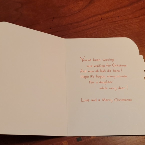 Vintage 1950s Unused Christmas Card for a Daughter - Picture 2 of 4